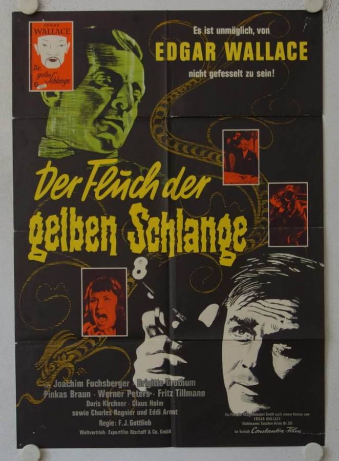 The Curse of the Yellow Snake original release german movie poster